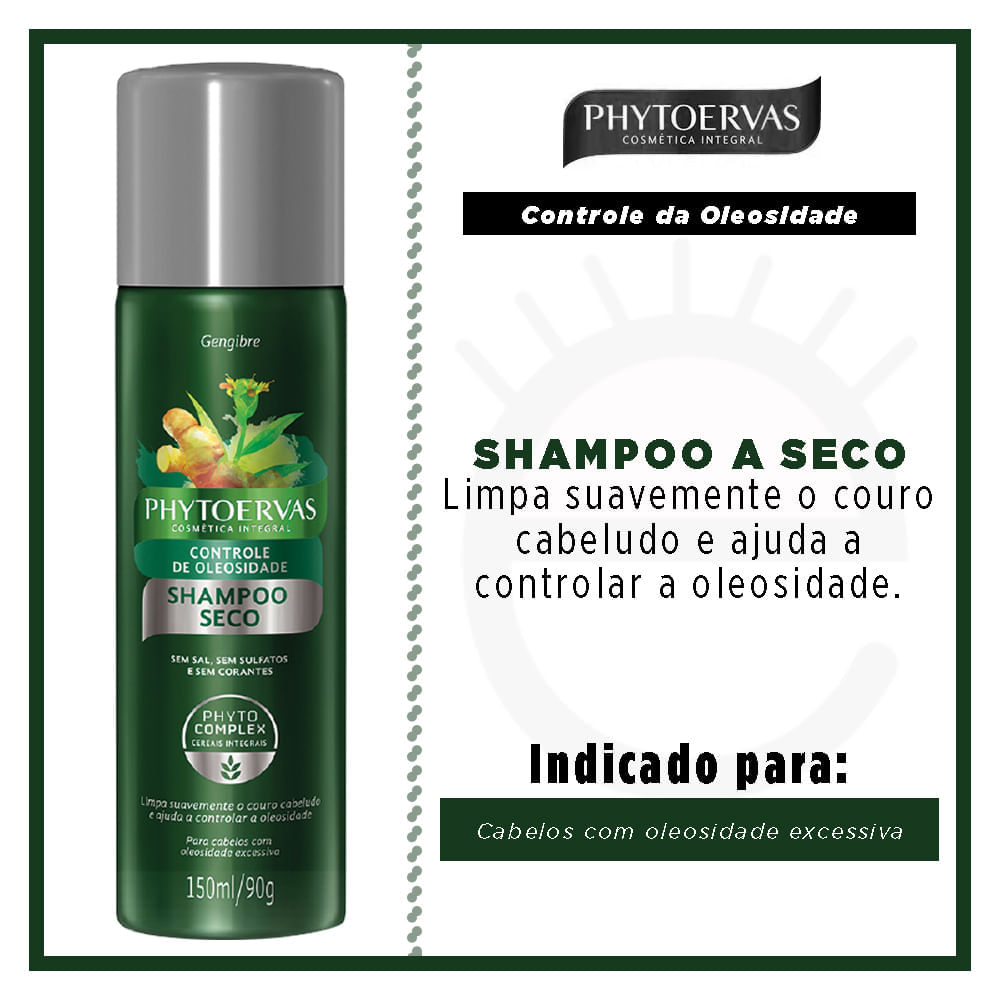 Phytoervas Controle de Oleosidade Shampoo à Seco 150ml
