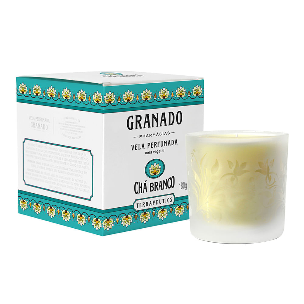 Vela Perfumada Granado Terrapeutics Chá Branco 180g