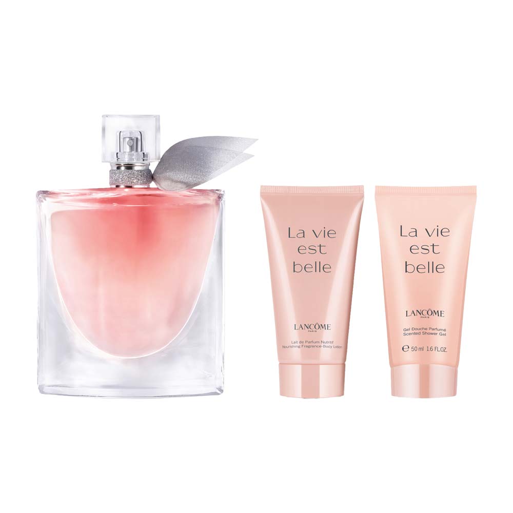 La Vie Est Belle Lancôme Coffret Perfume Feminino EDP + Loção Corporal + Gel de Banho