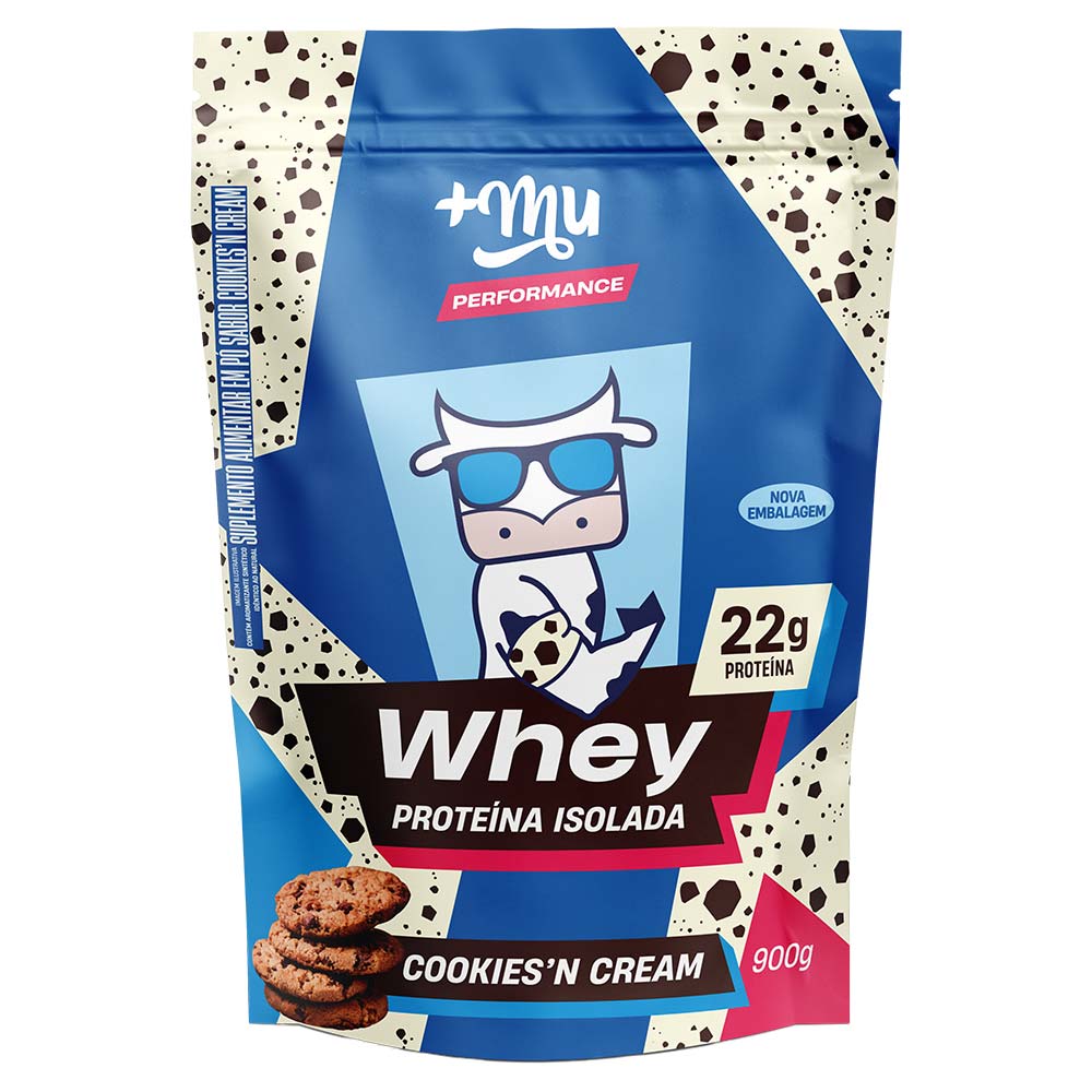 Refil Whey Isolado +Mu Performance Cookies & Cream 900g