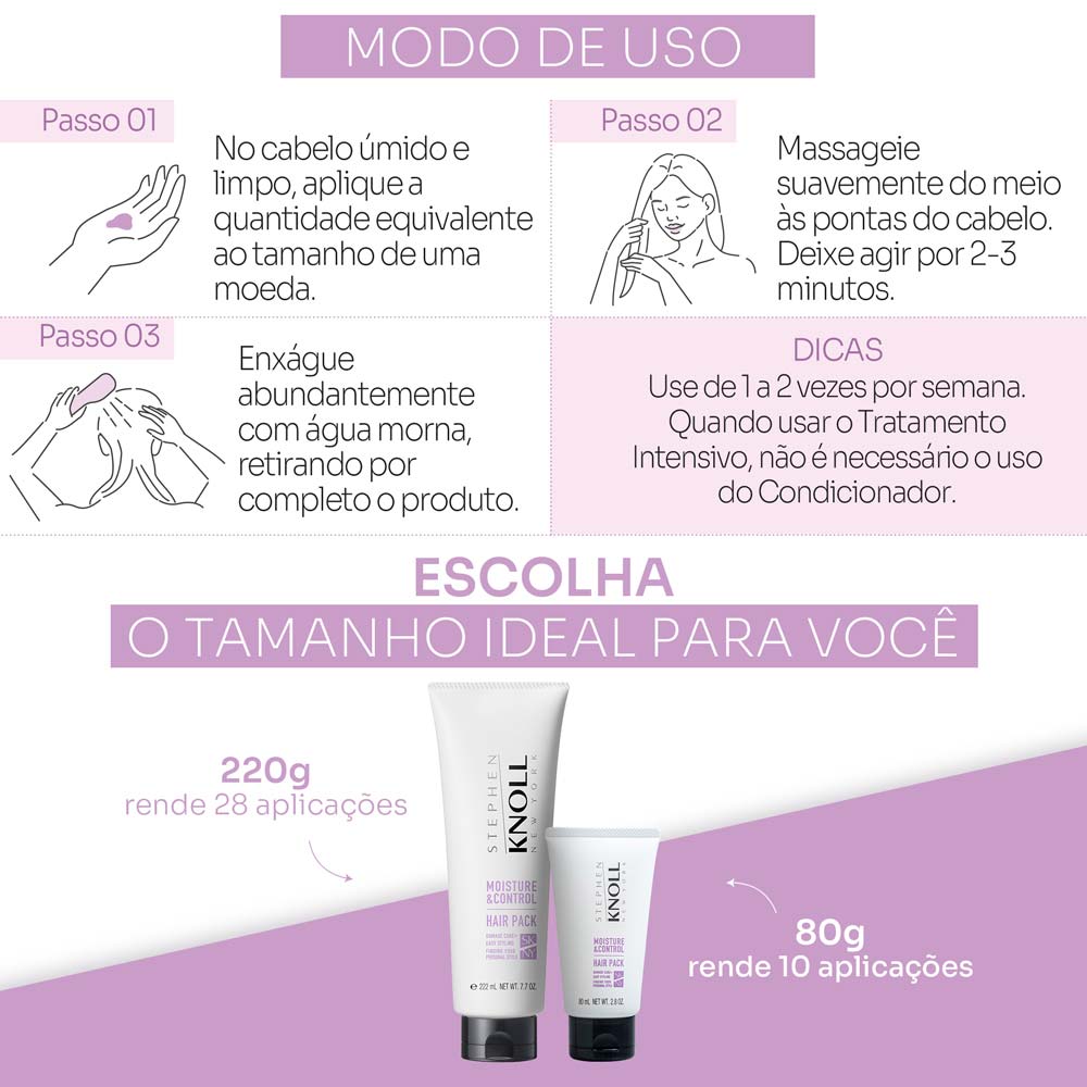 Stephen Knoll Moisture & Control Hair Pack Máscara 222ml