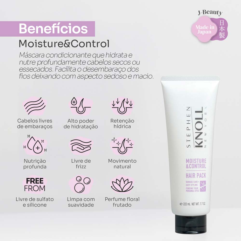 Stephen Knoll Moisture & Control Hair Pack Máscara 222ml