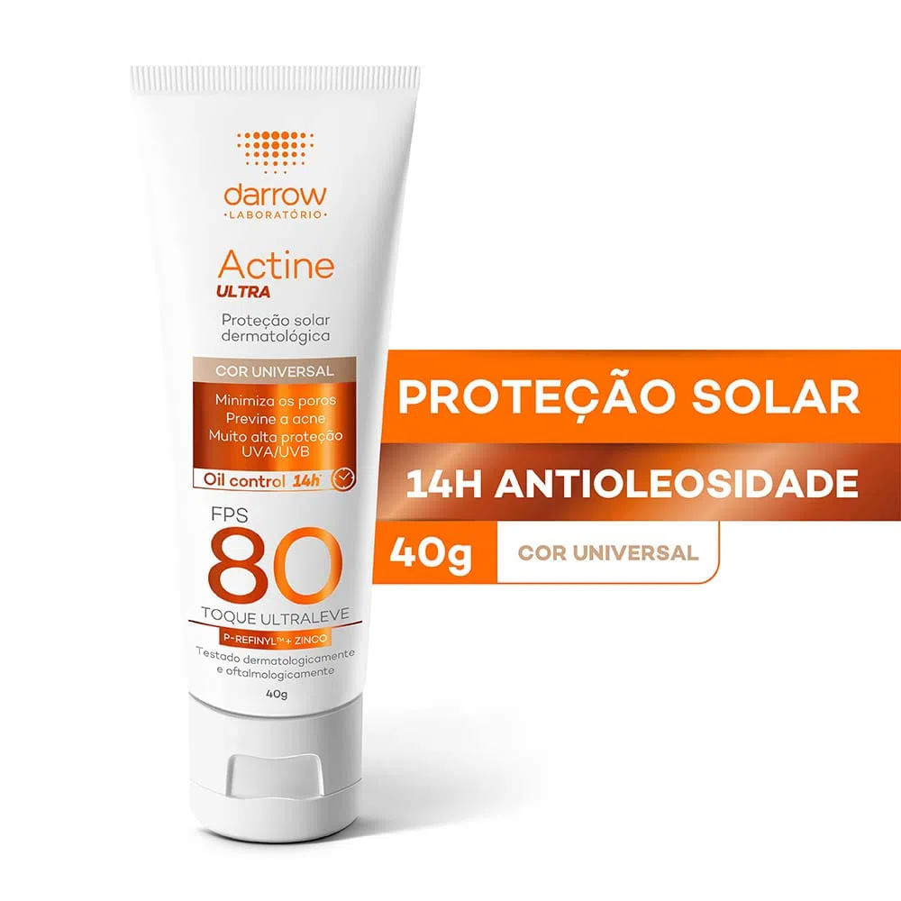 Darrow Actine Ultra Kit com 2 Unidades – Protetor Solar Facial com Cor Universal FPS70 – 40g