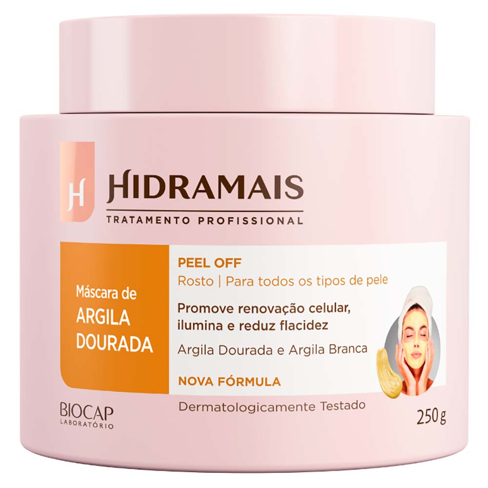 Máscara Facial Hidramais Argila Dourada Peel-off 250g