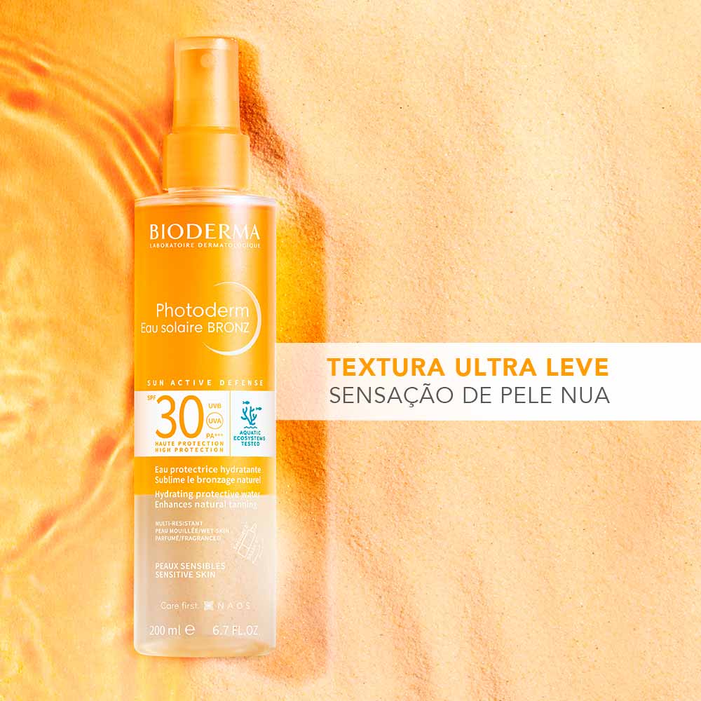 Óleo Corporal Bifásico Bioderma Photoderm Eau Solaire Bronz FPS30 200ml