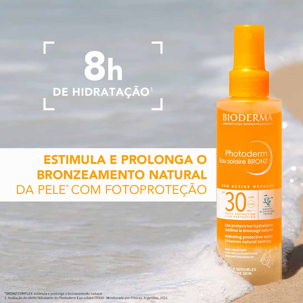 Óleo Corporal Bifásico Bioderma Photoderm Eau Solaire Bronz FPS30 200ml