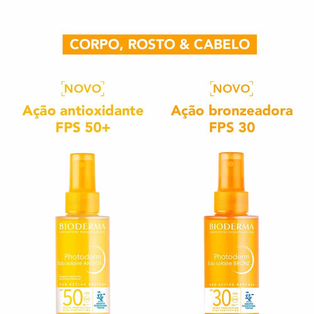 Óleo Corporal Bifásico Bioderma Photoderm Eau Solaire Bronz FPS30 200ml