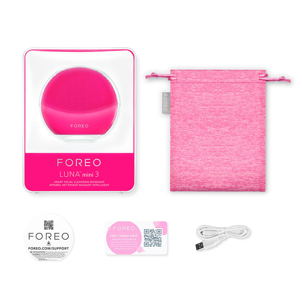 Escova de Limpeza Facial Foreo Luna Mini 3 Fuchsia 1 Un