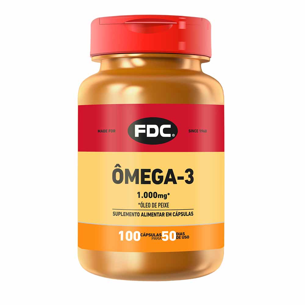 Suplemento Alimentar em Comprimidos FDC Ômega 3 1000mg 100 Caps