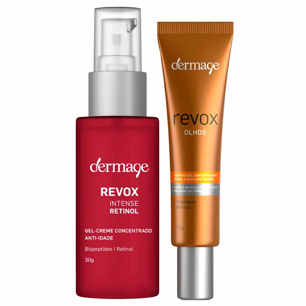 Dermage Revox Kit – Gel Creme + Concentrado Anti-idade Olhos Para Todos Os Tipos De Pele