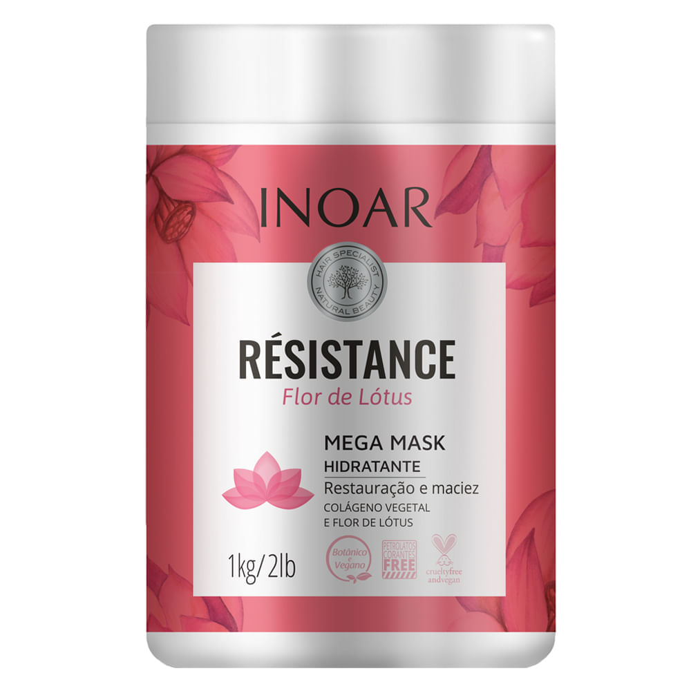 Inoar Résistance Flor De Lótus Máscara De Tratamento 1kg