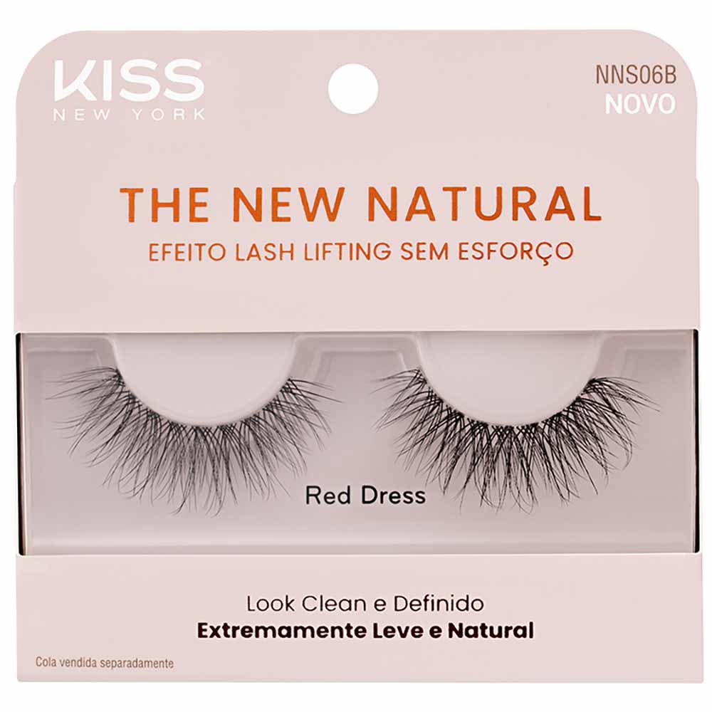 Cílios Postiços Kiss New York The New Natural Red Dress 1 par