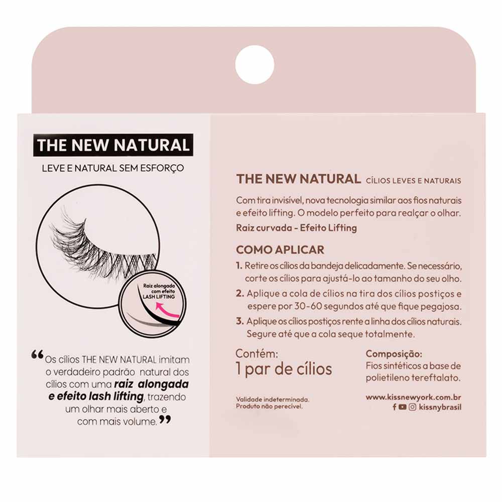 Cílios Postiços Kiss New York The New Natural Red Dress 1 par