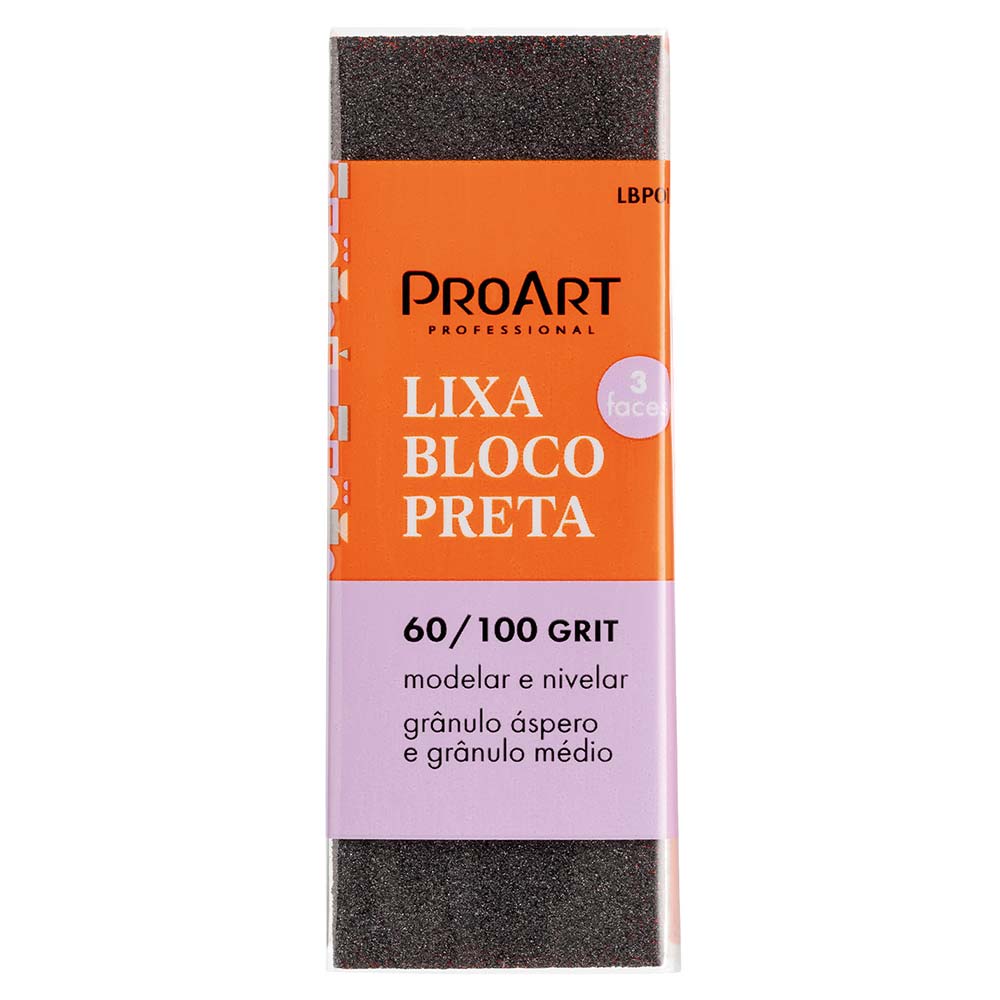 Lixa Proart Bloco Preta 1 Un