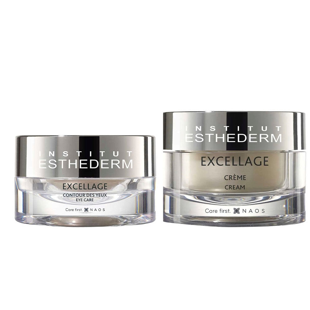 Esthederm Excellage Kit  Creme Anti-Idade Para Área Dos Olhos + Creme Anti-Idade Facial para o Rejuvenescimento da Pele