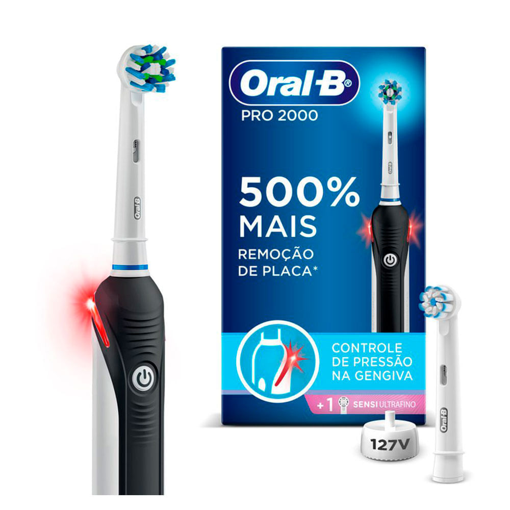 Oral-B Pro 2000 Sensi Ultrafino Kit – Escova Elétrica + Refil Sensi Ultrafino