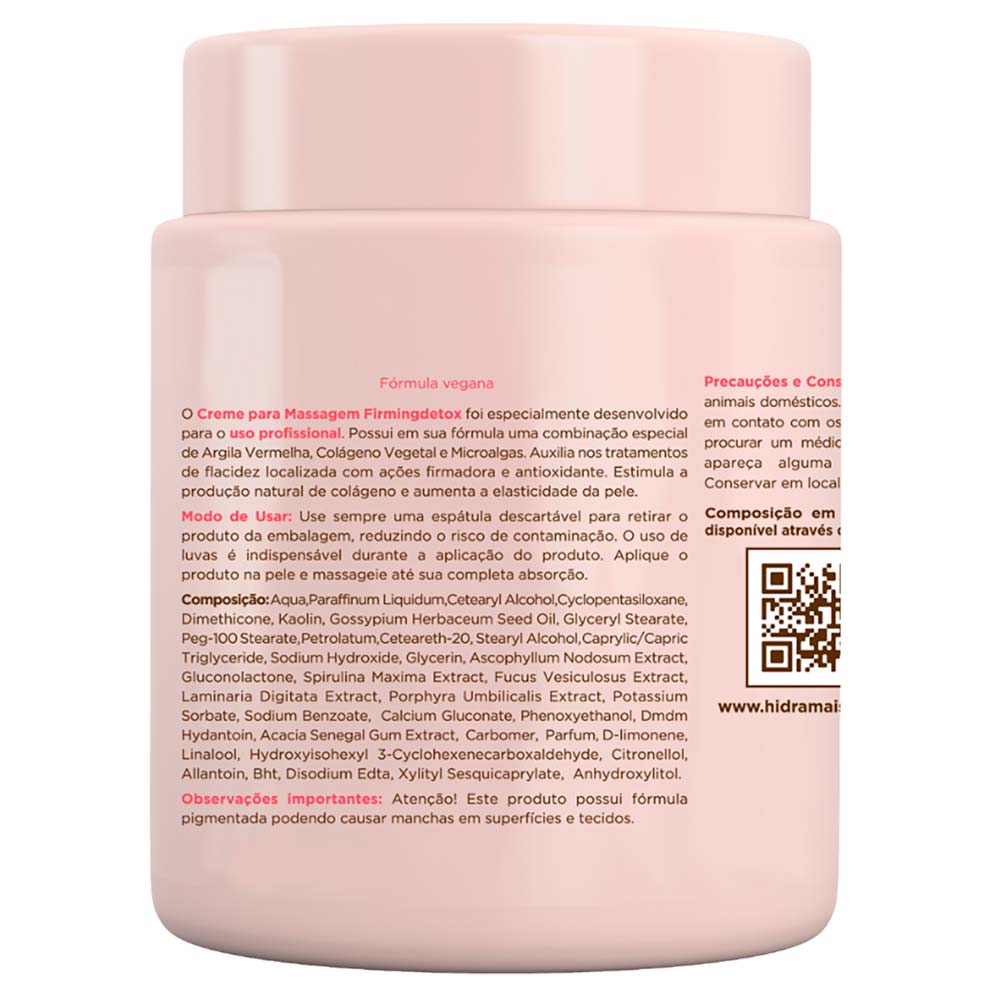 Creme de Massagem Hidramais FirmingDetox 1Kg