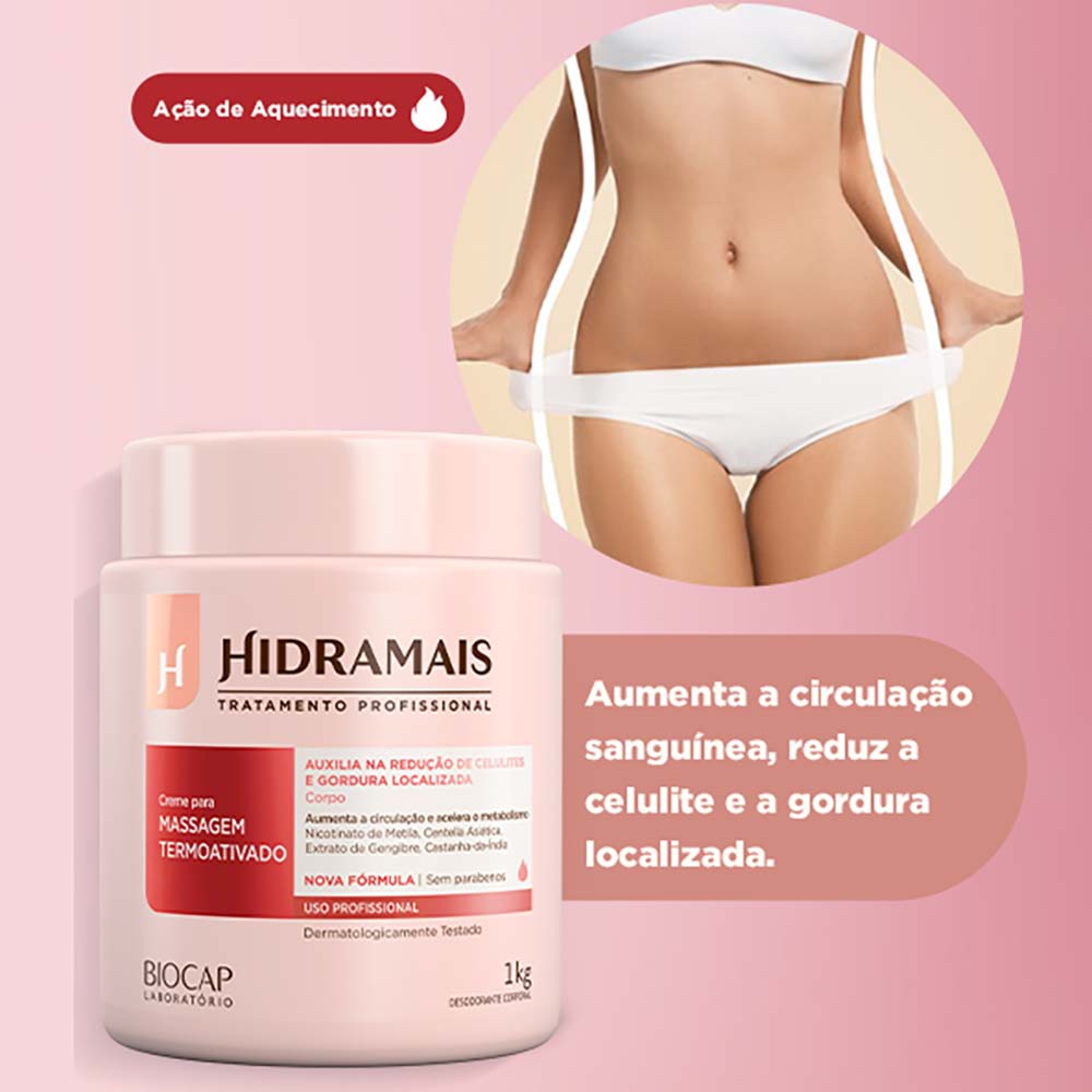 Creme Termoativo Lipotérmico Hidramais 1Kg