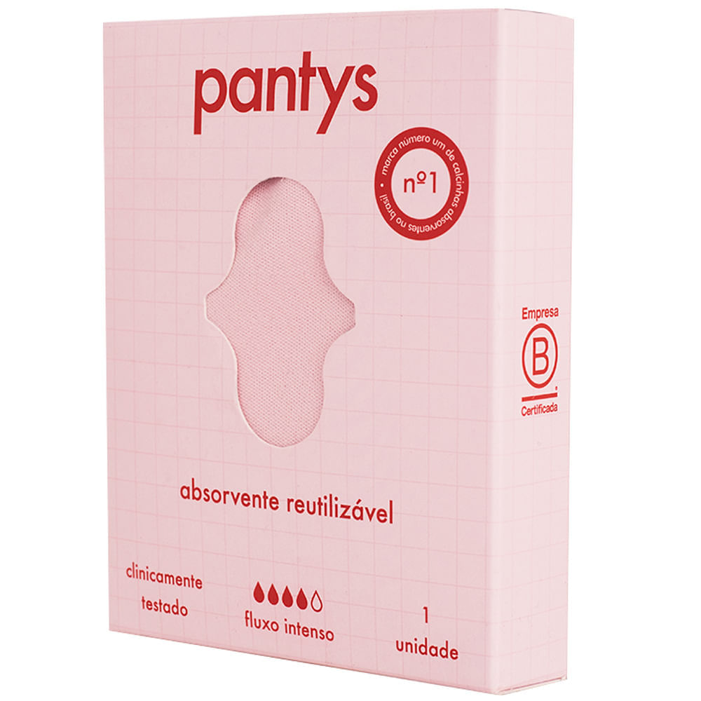 Absorventes Reutilizáveis Pantys Fluxo Intenso Rosa