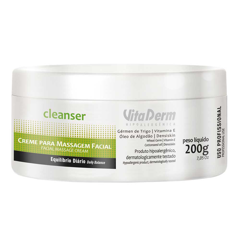 Creme Para Massagem Facial Vita Derm – Cleanser Profissional 200g