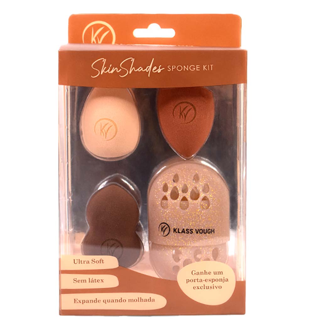 Klass Vough Kit Skin Shades – Trio De Esponjas + Porta Esponjas