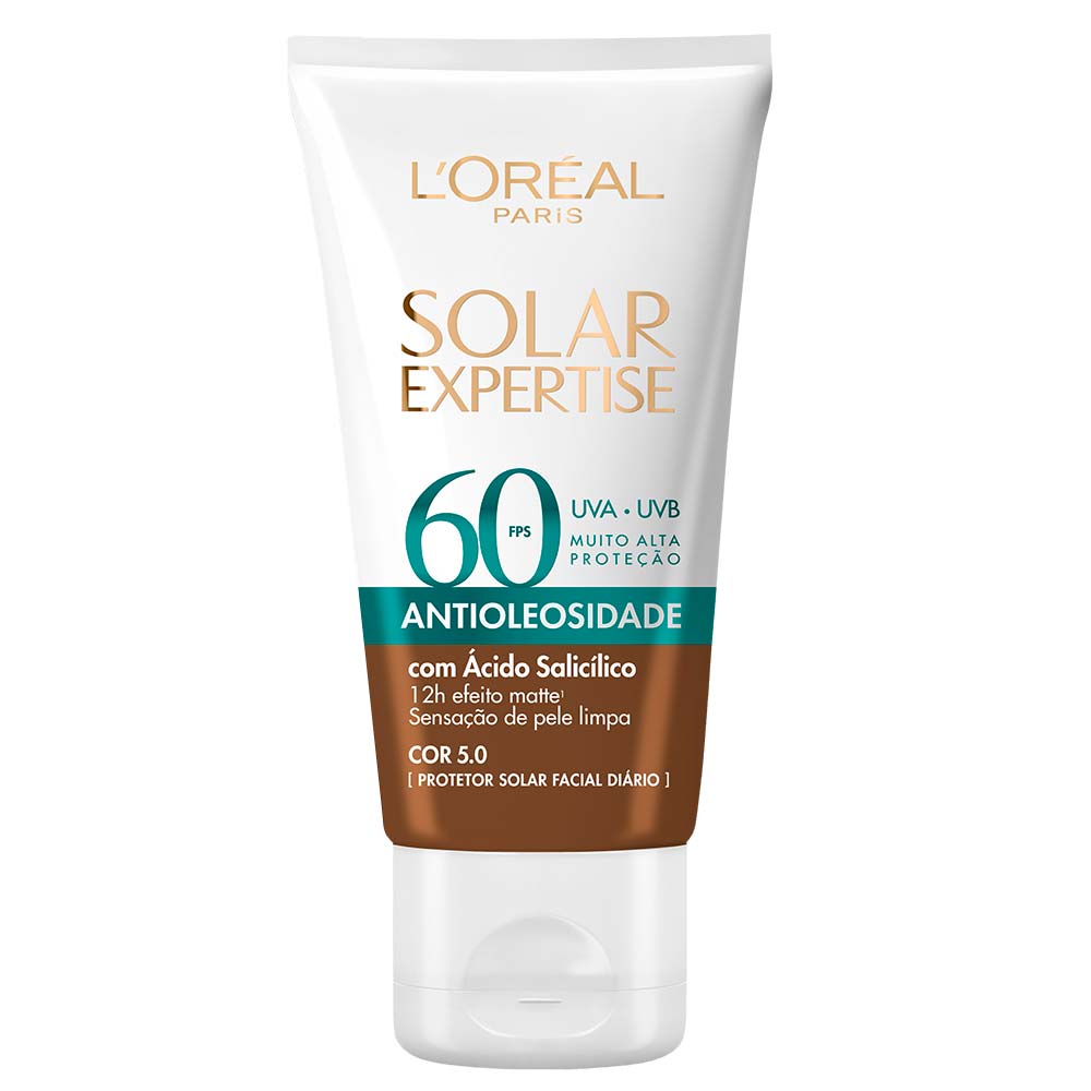 Protetor Solar Facial L'Oréal Paris Solar Expertise Antioleosidade Fps60 Negra