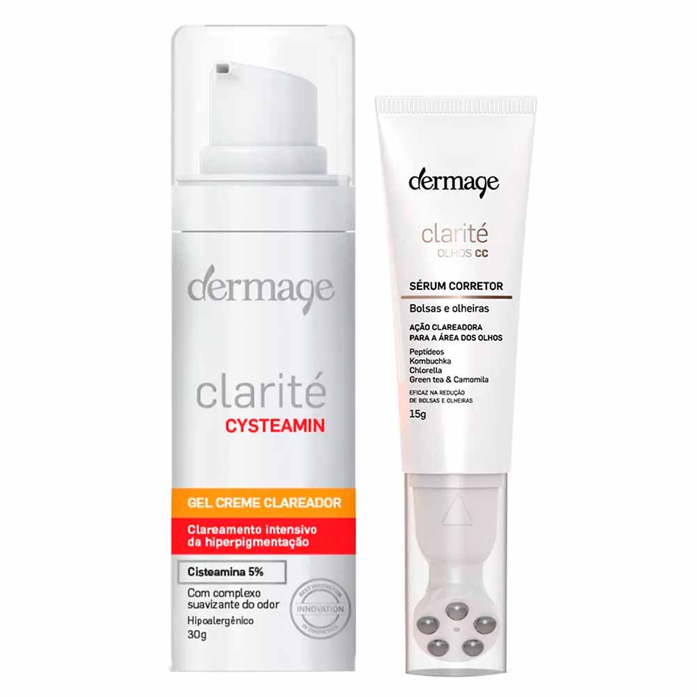 Dermage Clarité Kit Gel Creme Clareador + Sérum Clareador Para Olhos Para Combater Marcas