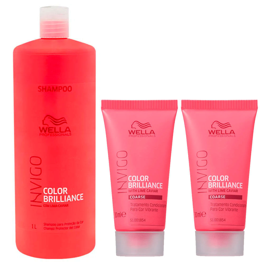 Wella Professionals Brilliance Kit – Shampoo + Duas Máscaras