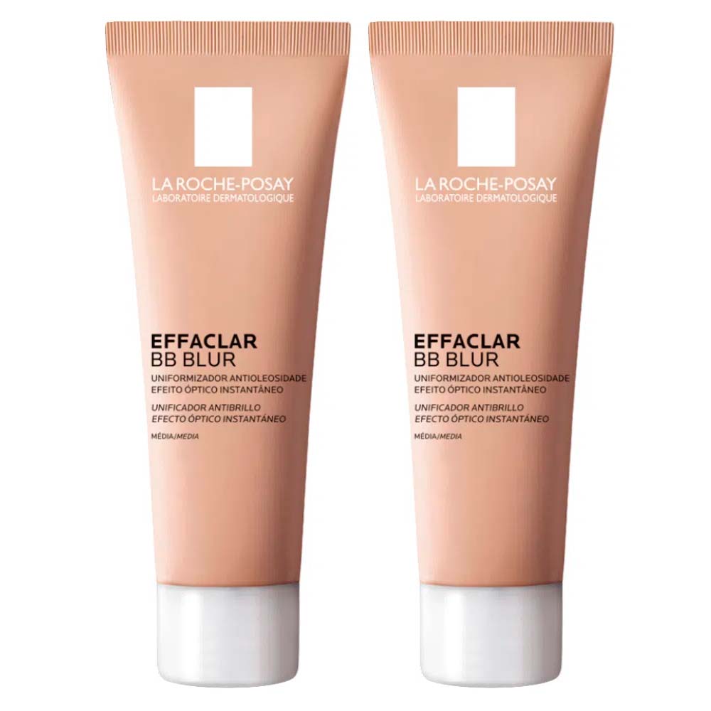 La Roche-Posay Effaclar BB Blur Mousse Kit com 2 Unidades – Base Uniformizadora Média – 20ml