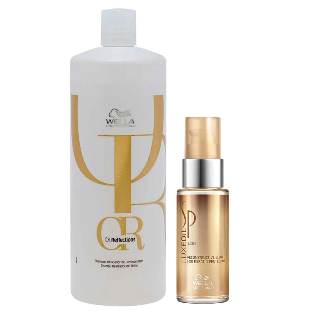 Wella Professionals Kit – Shampoo Oil Reflections + Óleo Reconstrutor