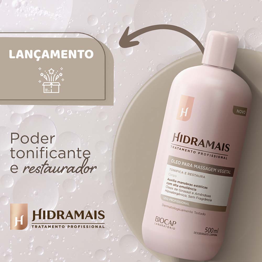 Óleo para Massagem Vegetal Hidramais 500ml