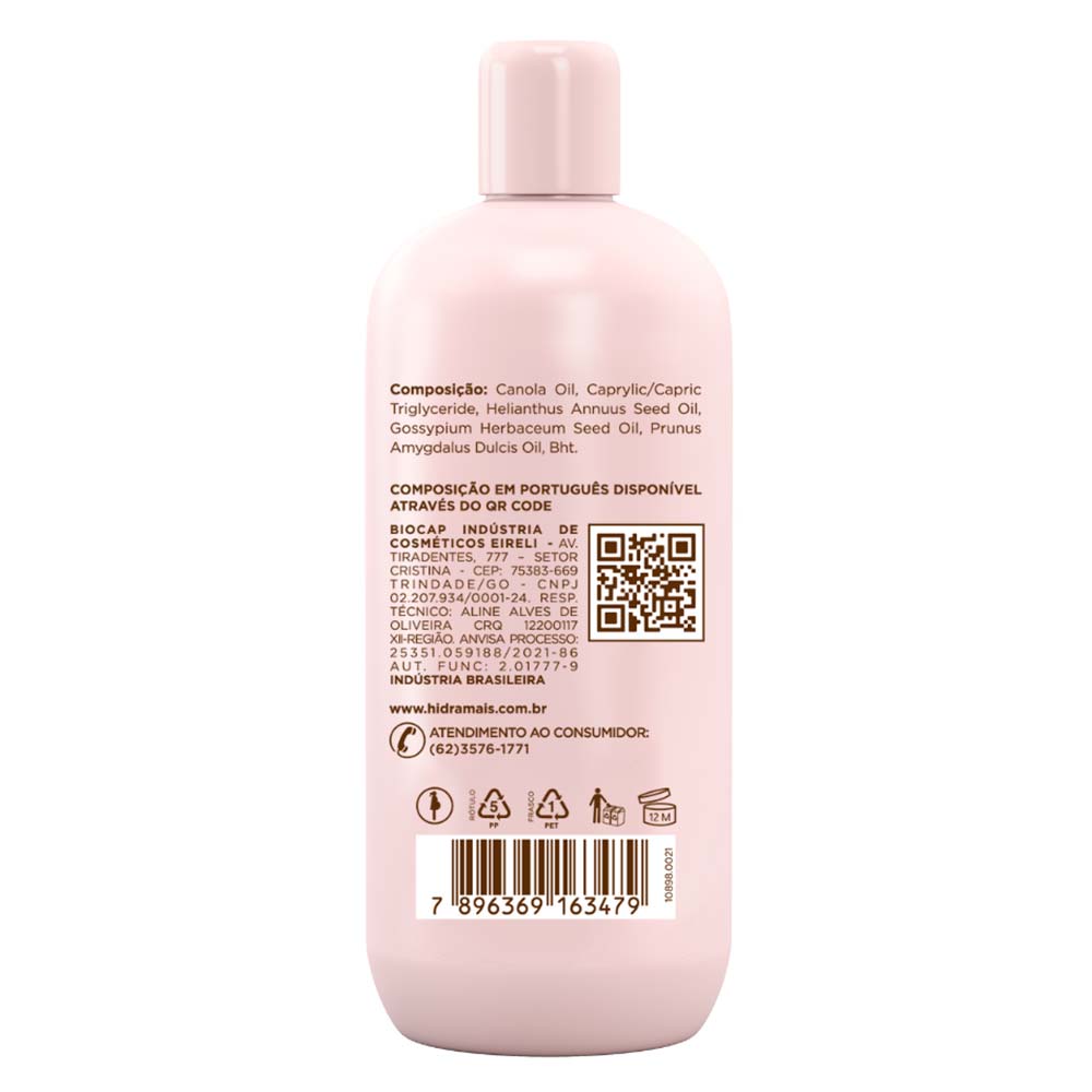 Óleo para Massagem Vegetal Hidramais 500ml