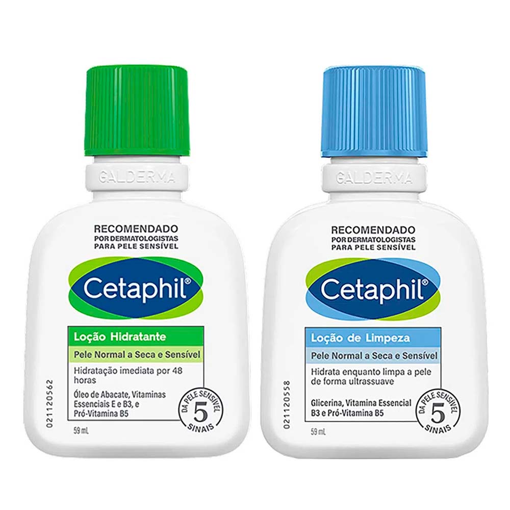 Cetaphil Travel Size Kit – Loção De Limpeza + Loção Hidratante