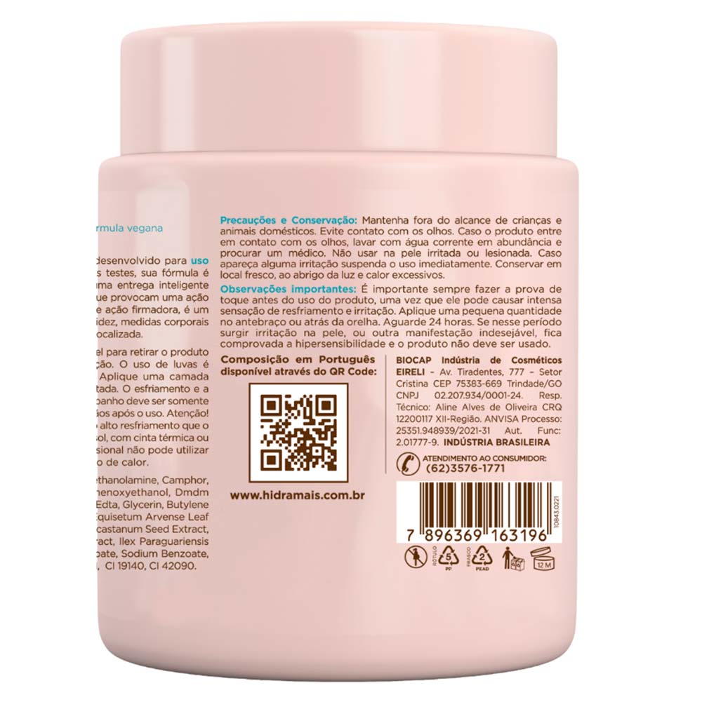 Gel Redutor Hidramais Crioterápico 1KG