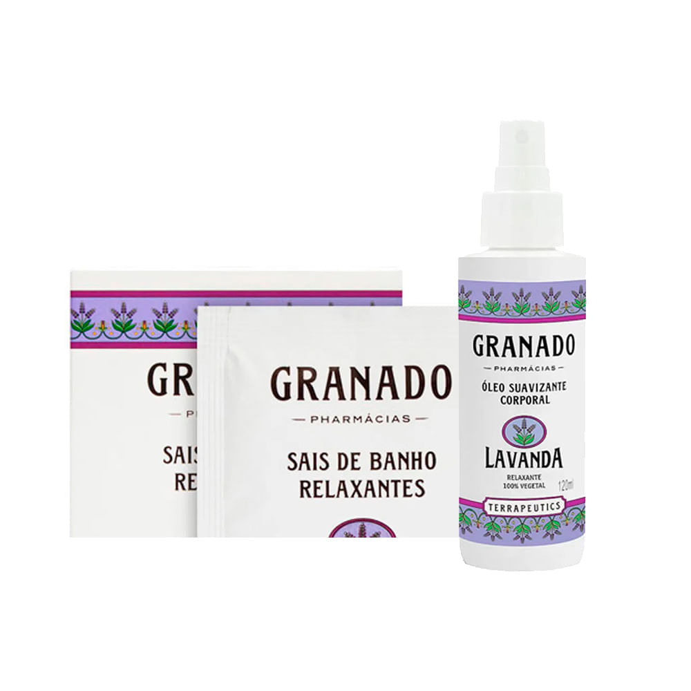 Granado Terrapeutics Lavanda Kit Sais de Banho + Óleo Corporal