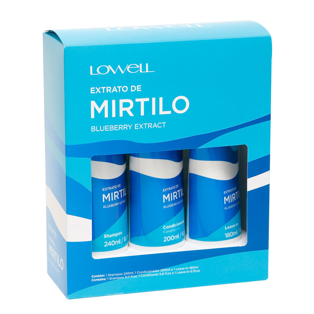Lowell Mirtilo Kit – Shampoo + Condicionador + Leave In