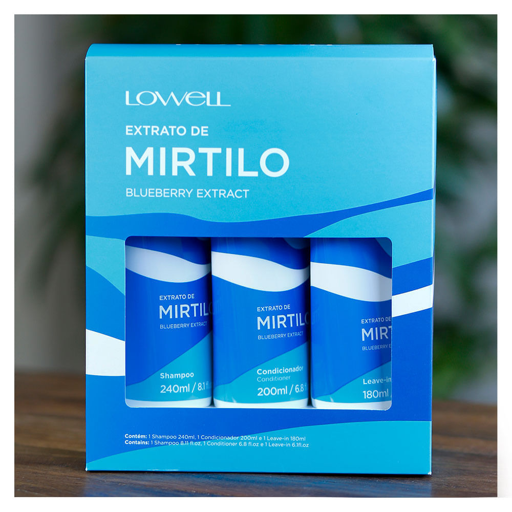 Lowell Mirtilo Kit – Shampoo + Condicionador + Leave in