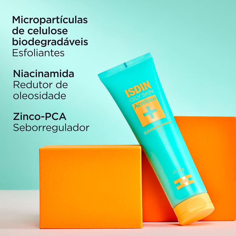 Gel Facial Esfoliante Com Micropatículas de Celulose Acniben 105g