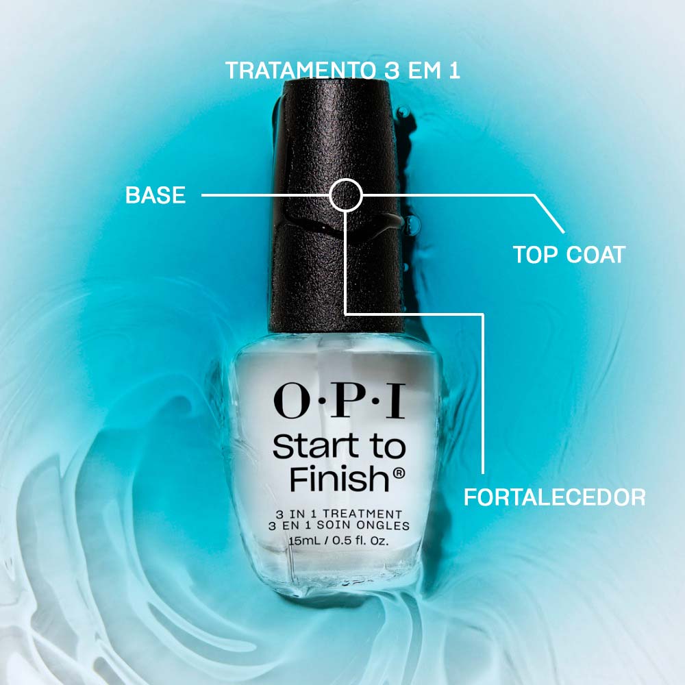 Tratamento para Unhas 3 em 1 O.P.I Start To Finish Incolor