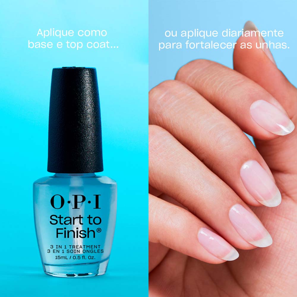 Tratamento para Unhas 3 em 1 O.P.I Start To Finish Incolor