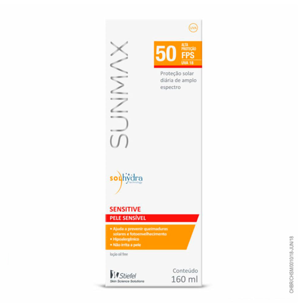 Sensitive FPS50 Sunmax Protetor Solar 160ml
