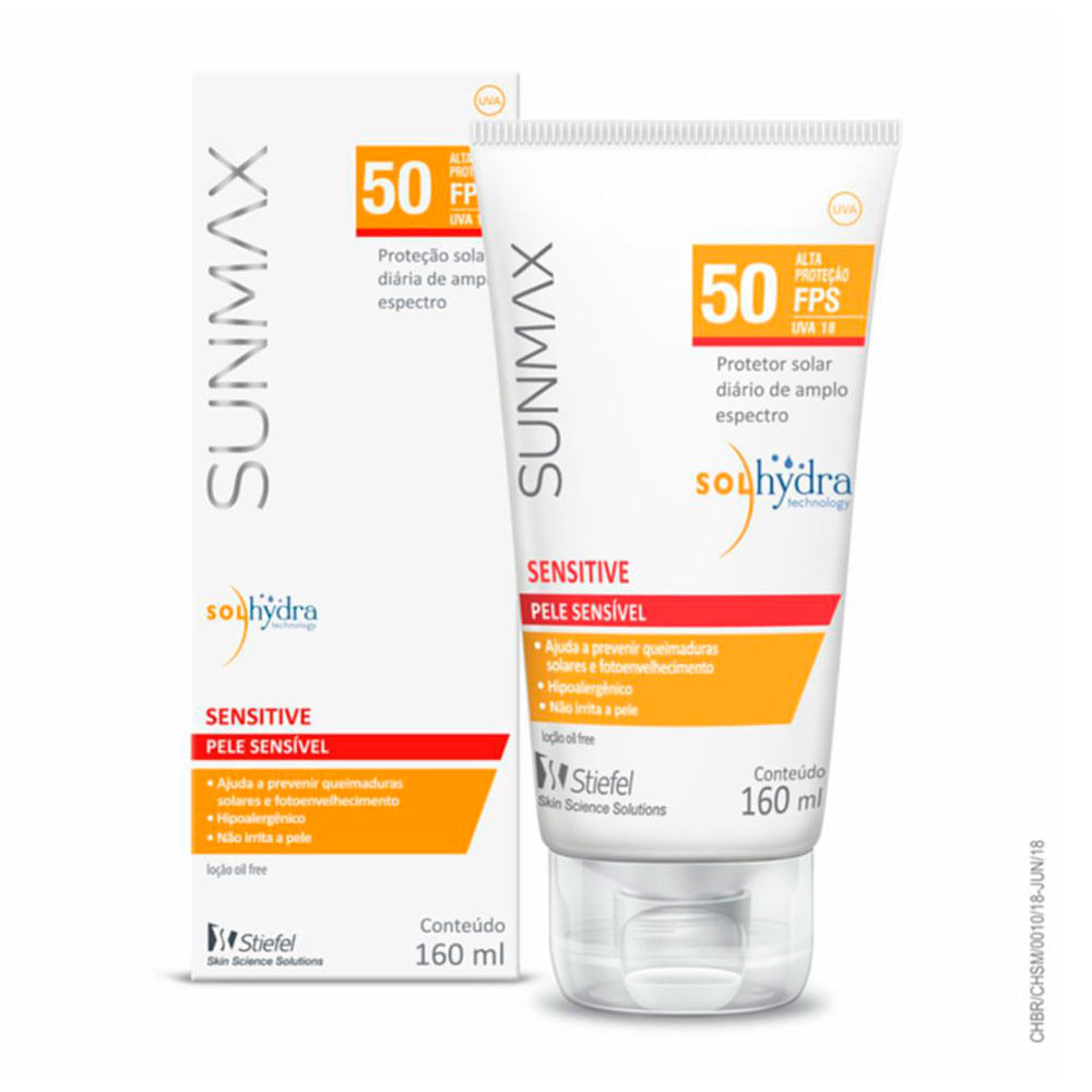 Sensitive FPS50 Sunmax Protetor Solar 160ml