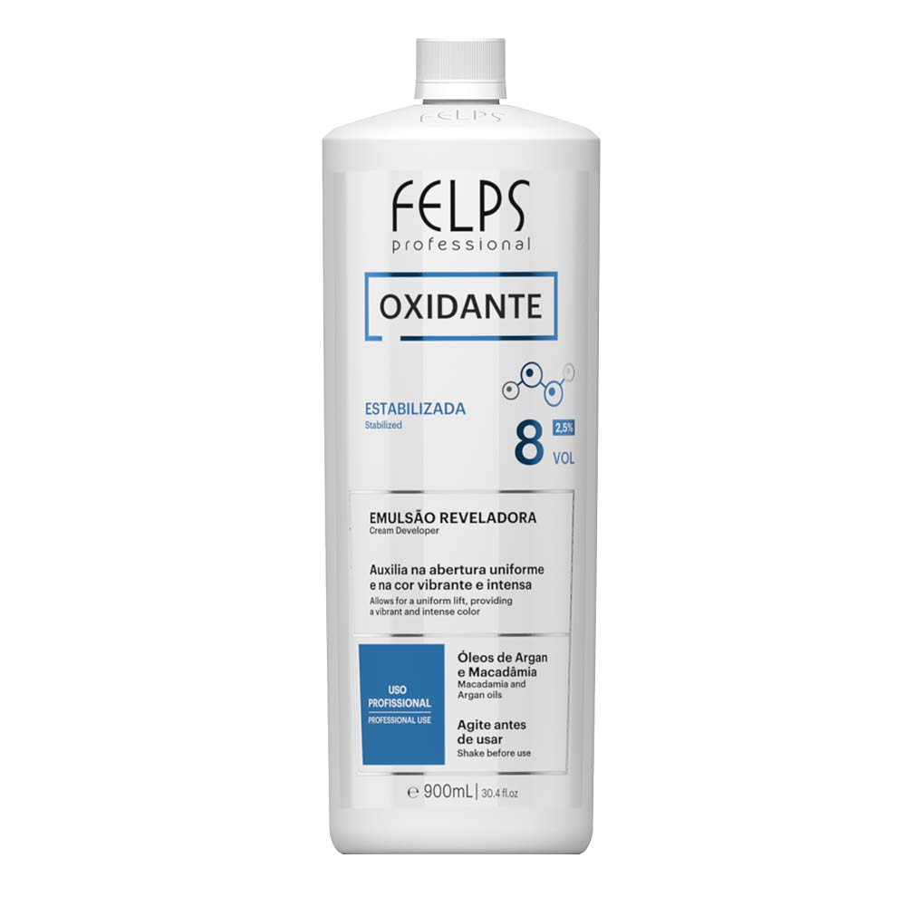 Água Oxigenada Felps Color 2.5% Emulsão Reveladora 8 Volumes 900ml