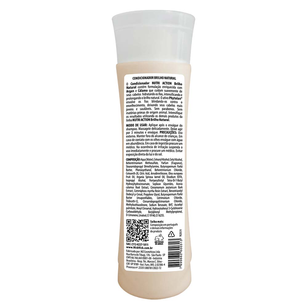 Nick & Vick Nutri-Hair Brilho Natural Condicionador Iluminador 260ml