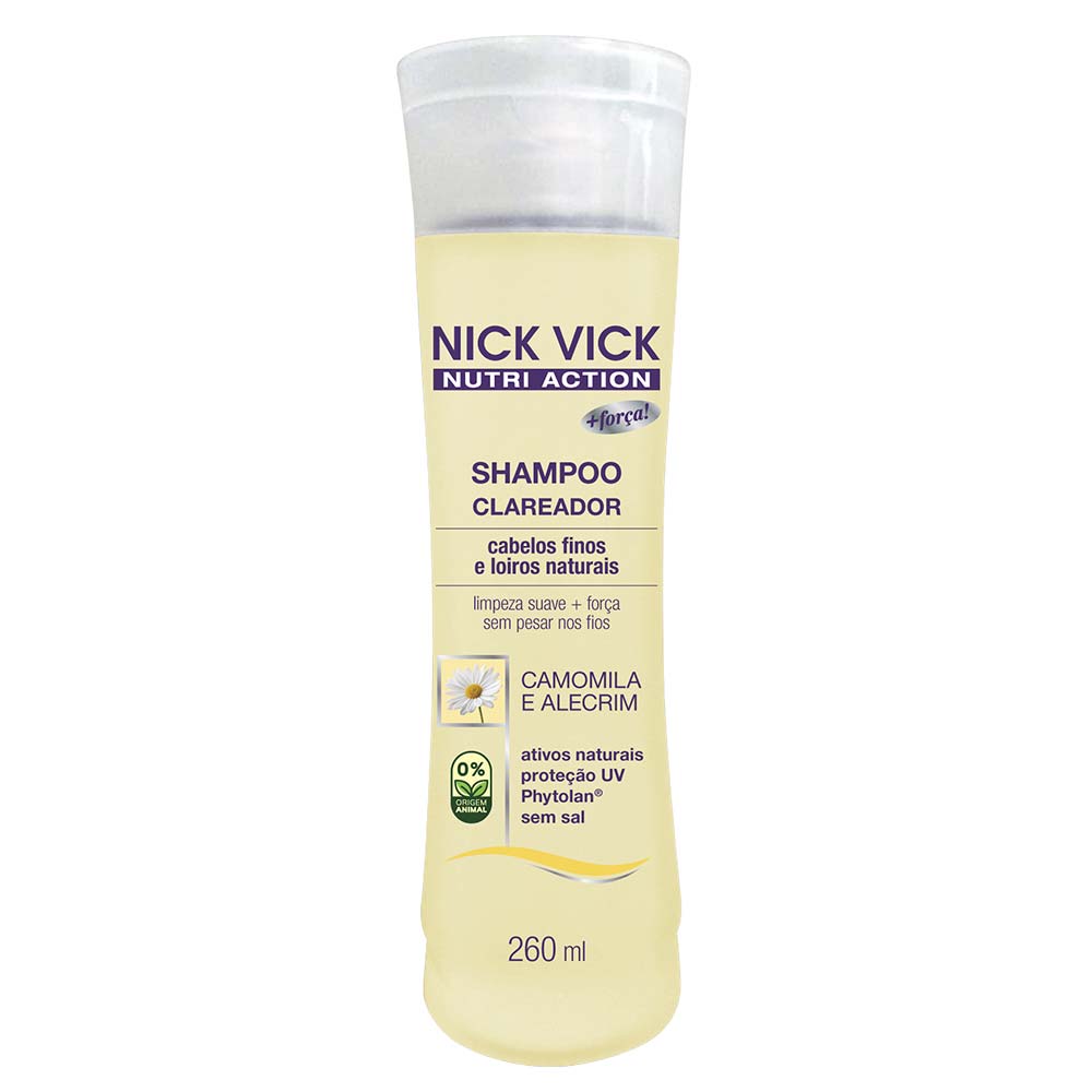 Shampoo Clareador Nutri-hair Nick & Vick 260ml