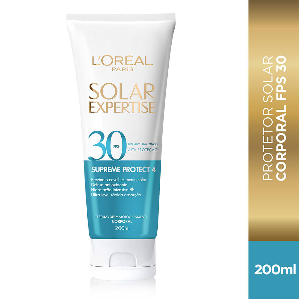 Protetor Solar Corporal L'Oréal Paris Solar Expertise Supreme Protect 4 FPS30 200ml