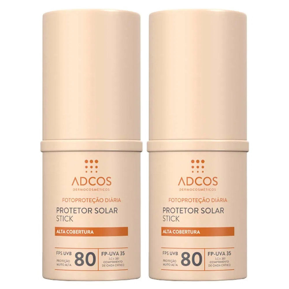 Adcos Kit Com 2 Protetores Solares Com Cor Fps80 Ivory
