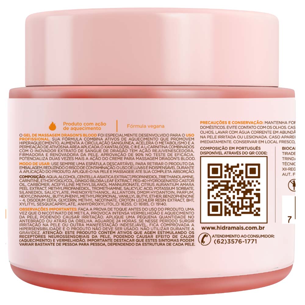 Creme de Massagem Hidramais – Dragon Blood 500g