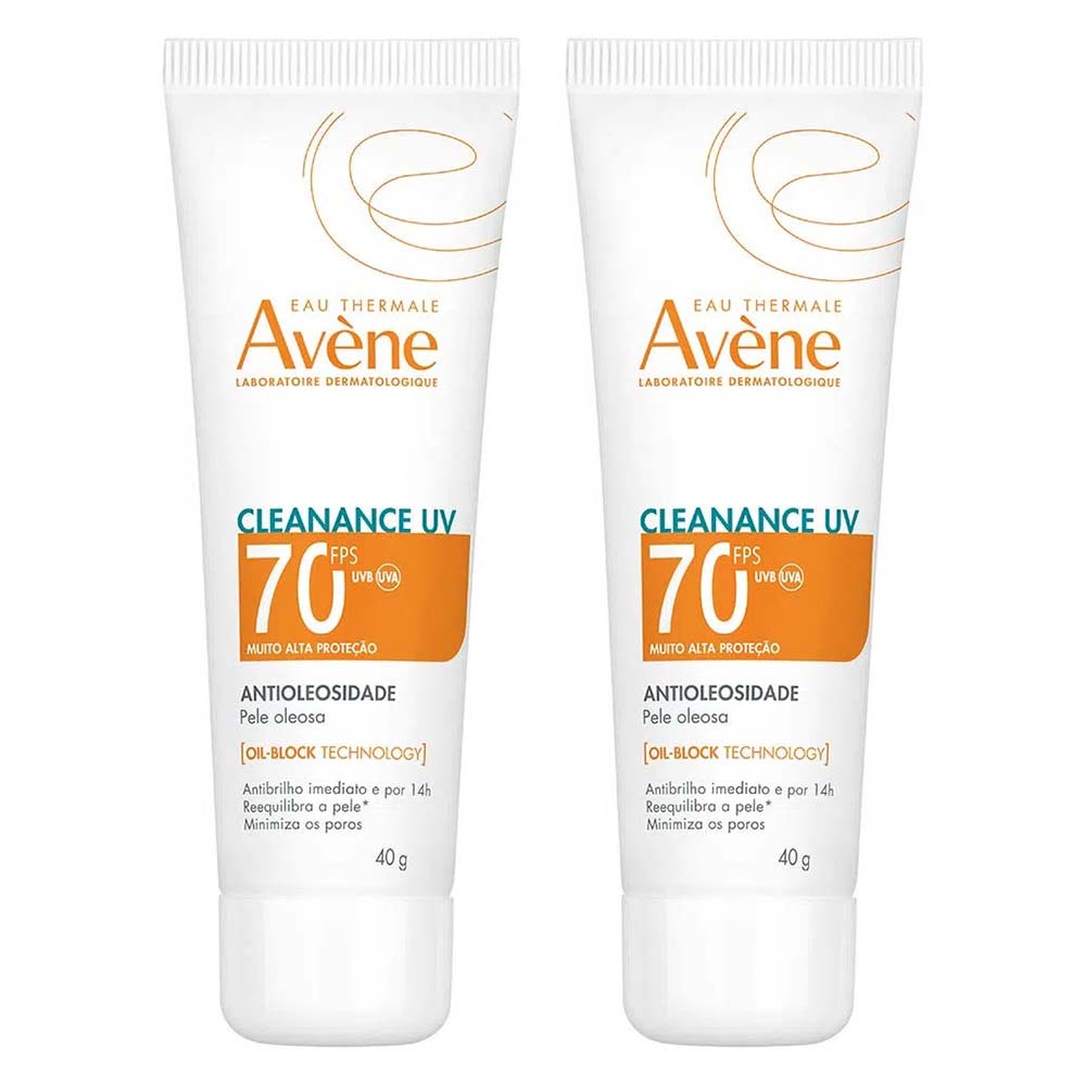 Avène Cleanance UV Kit com 2 Unidades Protetor Solar Facial Antioleosidade FPS70