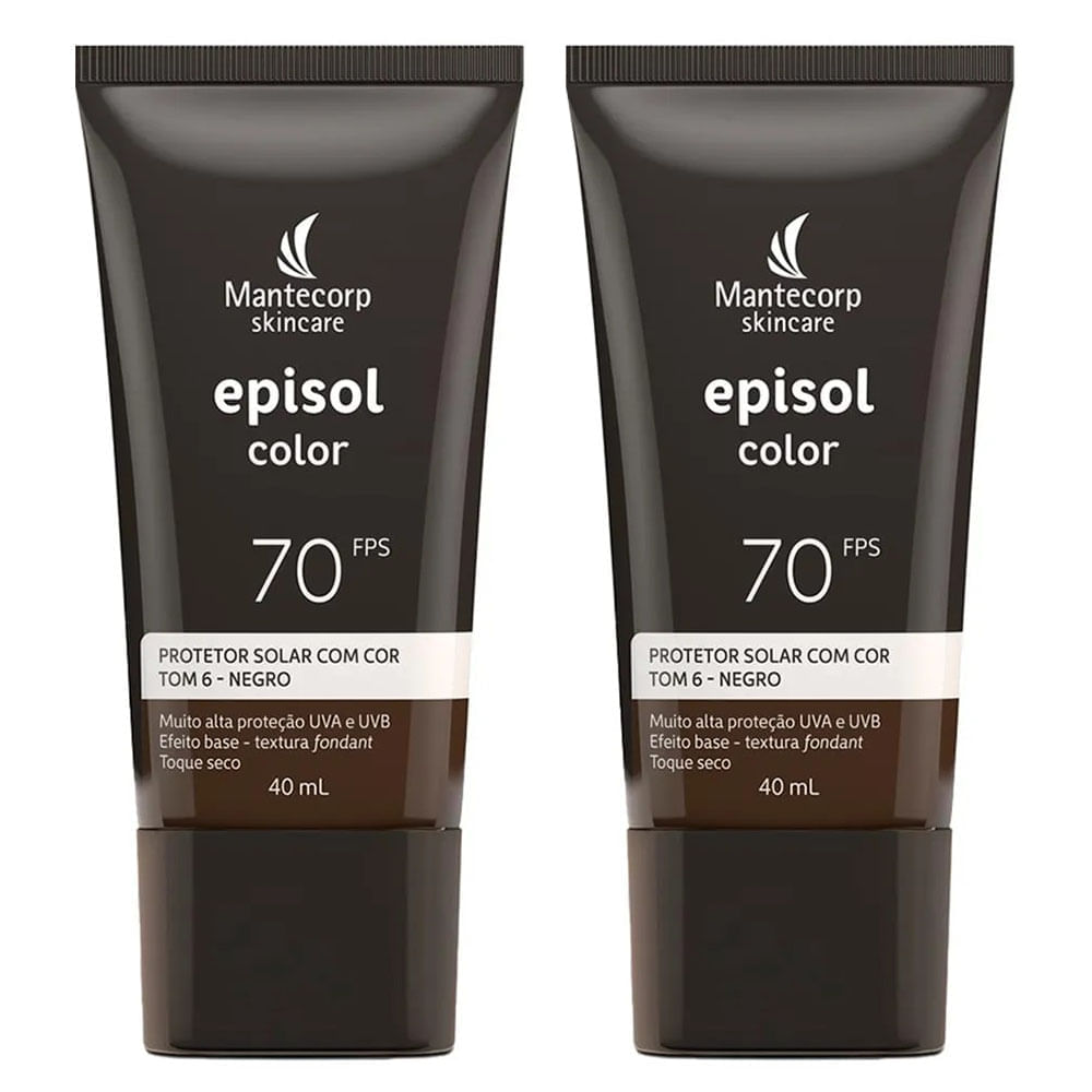 Mantecorp Skincare Episol Color Kit com 2 Protetores Solares com Cor FPS70 Tom 6